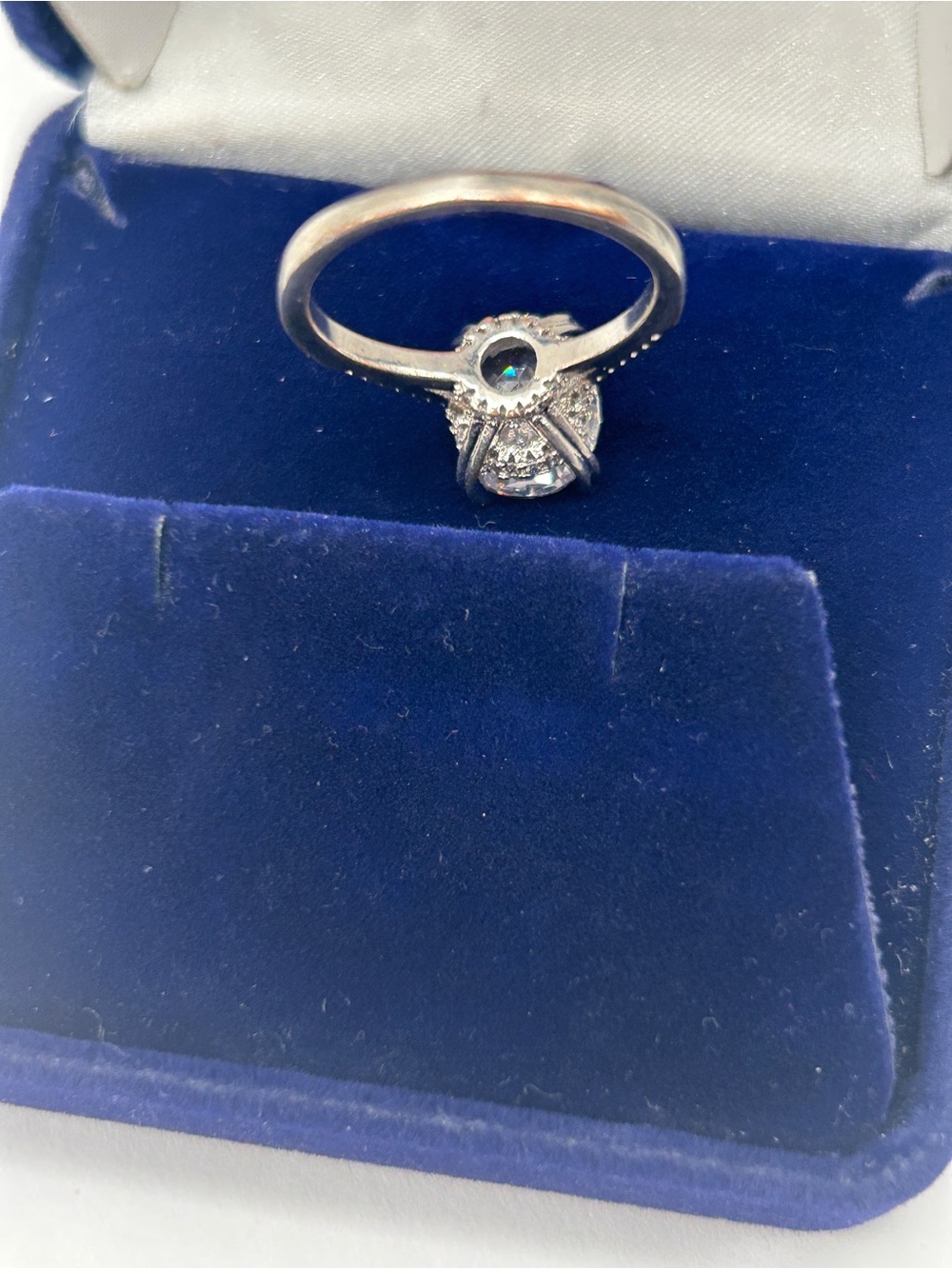 Solitaire 4 Carat Cocktail CZ Diamond Ring Sz 9 - Picture 9 of 16